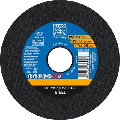 PFERD TOOLS PSF STEEL 61730010 Doorslijpschijf recht 115 mm 25 stuk(s) Staal