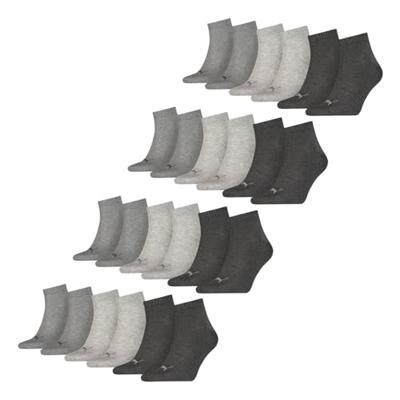 Puma Quarter sokken 3-pack Antraciet Melange-35/38