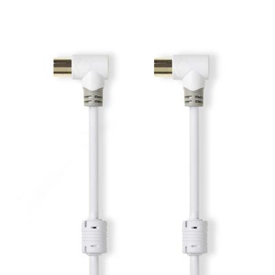 Coaxkabel 100 dB | IEC (coax) male haaks - IEC (coax) female haaks | 5,0 m | Wit - thumbnail