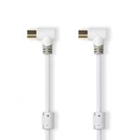 Nedis CSBW40010WT50 Coaxkabel 100 Db Iec (coax) Male Haaks - Iec (coax) Male Haaks 5,0 M Wit - thumbnail