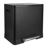 Pedaalemmer - zwart - 2x20 liter - thumbnail