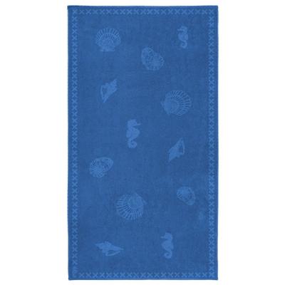 Seahorse Seahorse Strandlaken Shells Blue 100x200