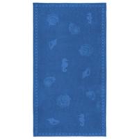 Seahorse Seahorse Strandlaken Shells Blue 100x200 - thumbnail