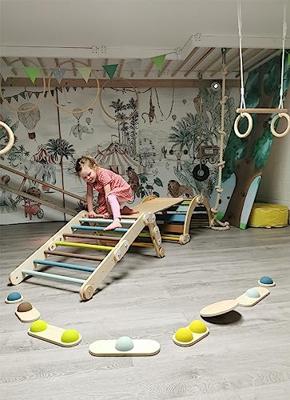 Small Foot - houten klimrek 2in1 driehoek en wandrek adventure