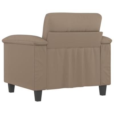 Fauteuil 60 cm kunstleer cappuccinokleurig