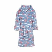 Playshoes badjas Krab Blauw Roze-158-164 - thumbnail