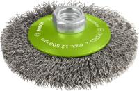 Bosch Accessories Schuine borstel Clean for Inox, gegolfd, roestvrij, 100 mm, 0,35 mm, 12.500 omw/min, M14 Bosch Power Tools 2608622108 1 stuk(s) - thumbnail