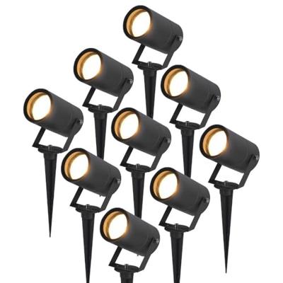 Set van 9 Spikey dimbare LED prikspots - excl. GU10 - Wandspot - IP65 voor binnen en buiten - Grondspies - Zwart Set van 9 Spikey dimbare LED prikspots - excl. GU10 - Wandspot - IP65 voor binnen en buiten - Grondspies - Zwart