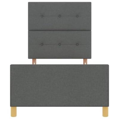 Bedframe met hoofdeinde Donkergrijs 80 x 200 cm Stof