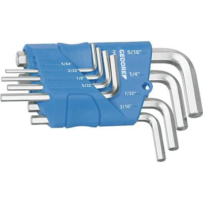 Gedore 1505424 Inbus Haakse schroevendraaierset 5/64 inch, 3/32 inch, 1/8 inch, 5/32 inch, 3/16 inch, 7/32 inch, 1/4 inch, 5/16 inch 8-delig Gedore 1505424 Inbus Haakse schroevendraaierset 5/64 inch, 3/32 inch, 1/8 inch, 5/32 inch, 3/16 inch, 7/32 inch, 1/4 inch, 5/16 inch 8-delig