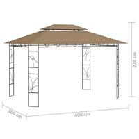 VidaXL Prieel 160 g/m² 4x3x2,7 m taupe - thumbnail
