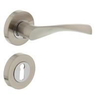 Intersteel Deurkruk Giussy op rozet met sleutelrozetten - nikkel mat/chroom - thumbnail