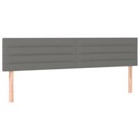Boxspring met matras stof donkergrijs 200x200 cm - thumbnail