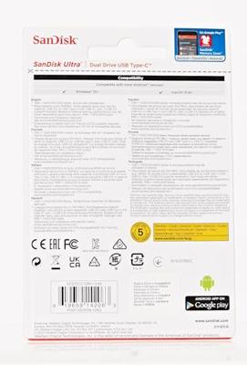 Sandisk Ultra Dual Drive USB Type-C USB flash drive 128 GB USB Type-A / USB Type-C 3.2 Gen 1 (3.1 Gen 1) Zwart, Zilver - thumbnail