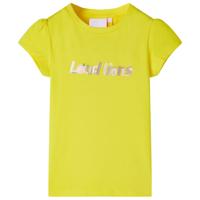 Kindershirt met kapmouwen 116 felgeel - thumbnail