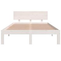 Bedframe massief hout wit 120x190 cm - thumbnail