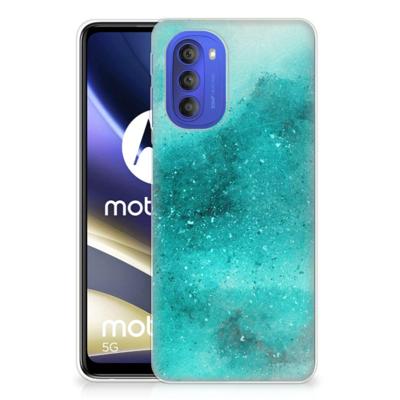 Smartphone hoesje Motorola Moto G51 5G Painting Blue Smartphone hoesje Motorola Moto G51 5G Painting Blue