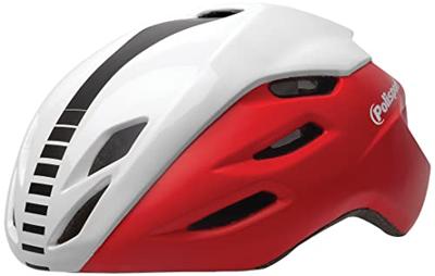 Polisport helm aero road mat rood/glans wit/zwart m 55-58cm