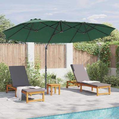 Tuin Cantilever Parasol met slot Groen 372 x 198 x 253 cm Tuin Cantilever Parasol met slot Groen 372 x 198 x 253 cm