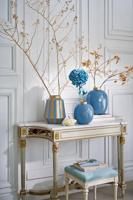 Pip Studio Vaas Metaal Strepen Lichtblauw/Goud 29cm - thumbnail