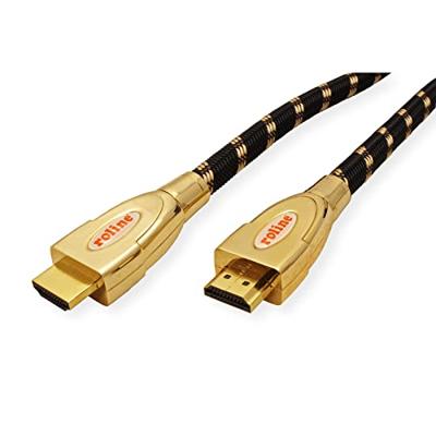 ROLINE 11.04.5694 HDMI kabel 1,5 m HDMI Type A (Standaard) Zwart, Goud