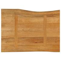Tafelblad met natuurlijke rand 80x60x3,8 cm massief mangohout - thumbnail