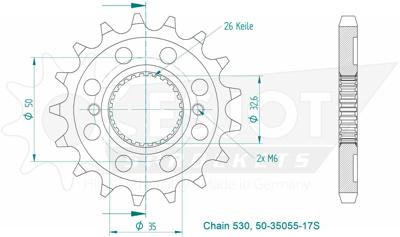 ESJOT Sprocket 530 17z standard