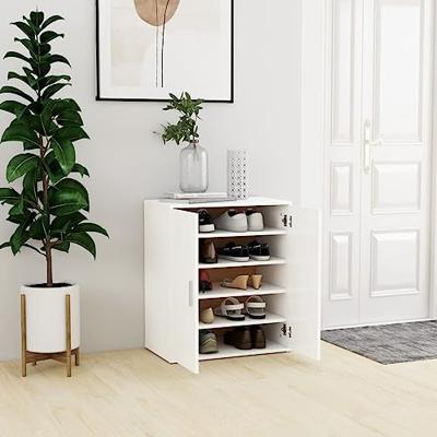 VidaXL Schoenenkast 60x35x70 cm bewerkt hout wit