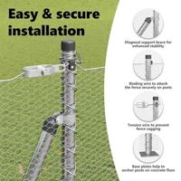 VidaXL Afrasteringspaal zilver 10 x 1,4 m (13 mm gaas) staal - thumbnail