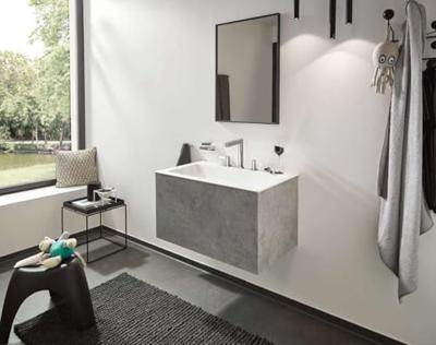 Hansgrohe Wastafelmengkraan Finoris 3-gats 160 met Push-Open Waste Chroom