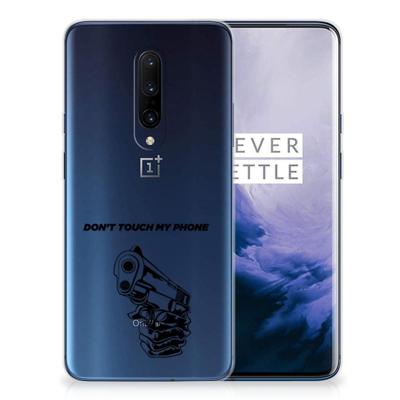OnePlus 7 Pro Silicone-hoesje Gun Don't Touch My Phone OnePlus 7 Pro Silicone-hoesje Gun Don't Touch My Phone