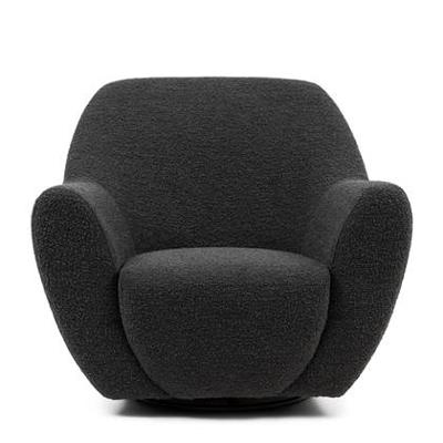 Rivièra Maison Draaibare Fauteuil 'The Jill' Bouclé, kleur Zwart
