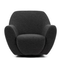 Rivièra Maison Draaibare Fauteuil 'The Jill' Bouclé, kleur Zwart - thumbnail