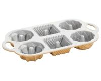 Nordic Ware Mini Tulband / Bakvorm Geo Bundtlette - Gietaluminium - Goud - 6 stuks - thumbnail