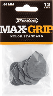 Dunlop 449P060 Max Grip Plectrum 0.60mm 12-Pack