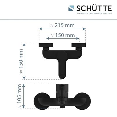DENVER ééngreepsmengkraan bad, zwart mat keramische schijven geluidsarme, verwisselbare 35 mm cartouche ½" (Ø ca. 1,9 cm) verbinding voor doucheslang metalen greep garantie: 3 jaar DENVER ééngreepsmengkraan bad, zwart mat keramische schijven geluidsarme, verwisselbare 35 mm cartouche ½" (Ø ca. 1,9 cm) verbinding voor doucheslang metalen greep garantie: 3 jaar