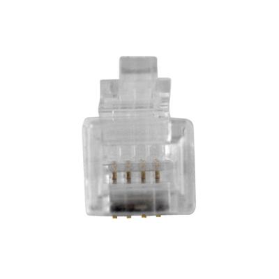 ACT TD102 RJ10 (4P/4C) Modulaire Connector voor Platte Kabel - 25 stuks
