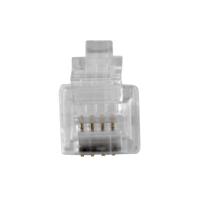 ACT TD102 RJ10 (4P/4C) Modulaire Connector voor Platte Kabel - 25 stuks - thumbnail