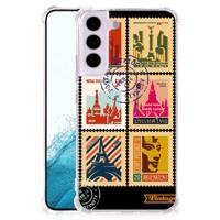 Samsung Galaxy S22 Telefoonhoesje met valbescherming Postzegels - thumbnail