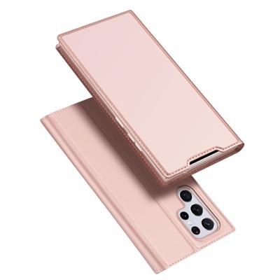 Dux Ducis - Slim bookcase hoes - Samsung Galaxy S22 Ultra - Rose Goud