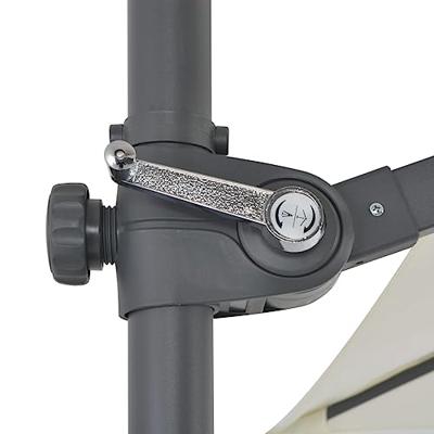 VidaXL Zweefparasol met stalen paal 250x250 cm zandkleurig