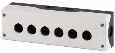 Eaton M22-I6 Opbouwbehuizing 6 inbouwplaatsen, Voor bodembevestiging (Ø x h) 22 mm x 80 mm Antraciet 1 stuk(s)