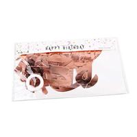 Letterslinger Happy Birthday Rose Goud 16x62cm - thumbnail