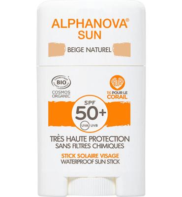 Alphanova Sun Sun bio SPF50+ face sun stick - beige 12 Gram