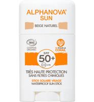Alphanova Sun Sun bio SPF50+ face sun stick - beige 12 Gram - thumbnail