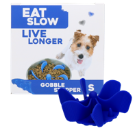 Eat Slow Live Longer Gobble Stopper Blauw S - thumbnail