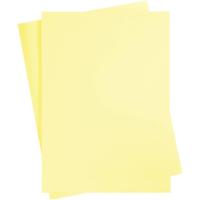 Creativ Company Gekleurd karton, a2, vel 420x594 mm, 180 gr, lichtgeel, 10 vel/ 1 doos - thumbnail