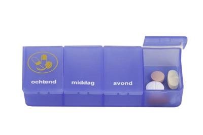 Able 2 Pillendoos 1 dag 4 vaks blauw NL 1 Stuks