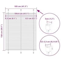 Pliss rolgordijn 105x150cm stofbreedte 104,4cm polyester zwart - thumbnail