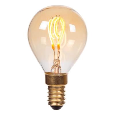Lucide P45 - Filament lamp - Ø 4,5 cm - LED 3 StepDim (Memory) - E14 - 1x3W 2200K - Amber